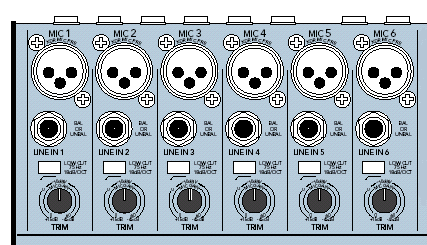 Mackie 1402 input section